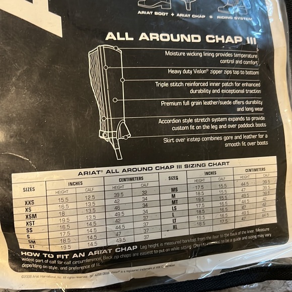 Ariat Suede Half Chaps - size XS - new - Picture 8 of 8